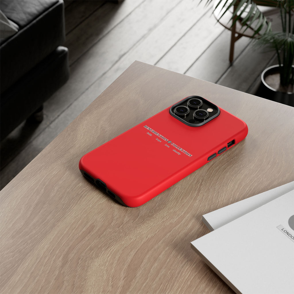 Resurrection Collection Red Tough Phone Case — Bold Religious Faith Design