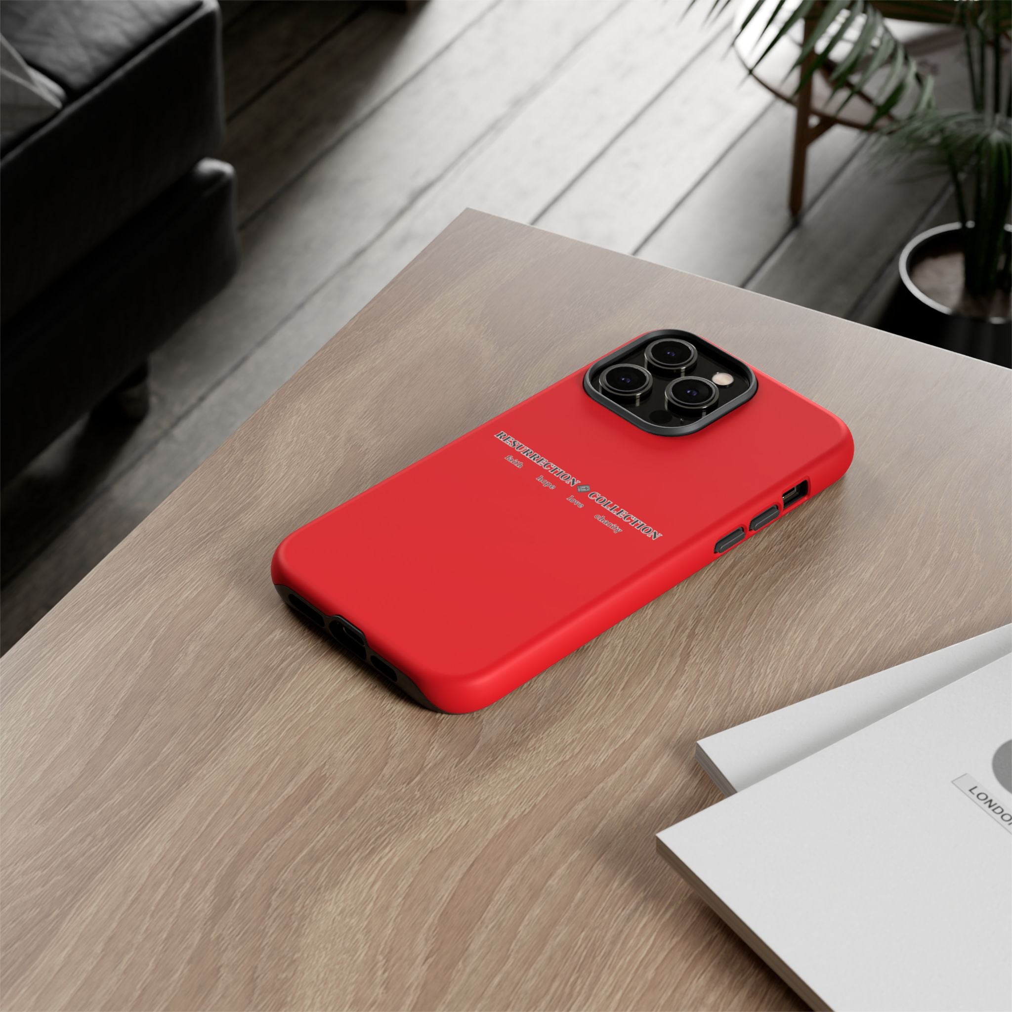 Resurrection Collection Red Tough Phone Case — Bold Religious Faith Design