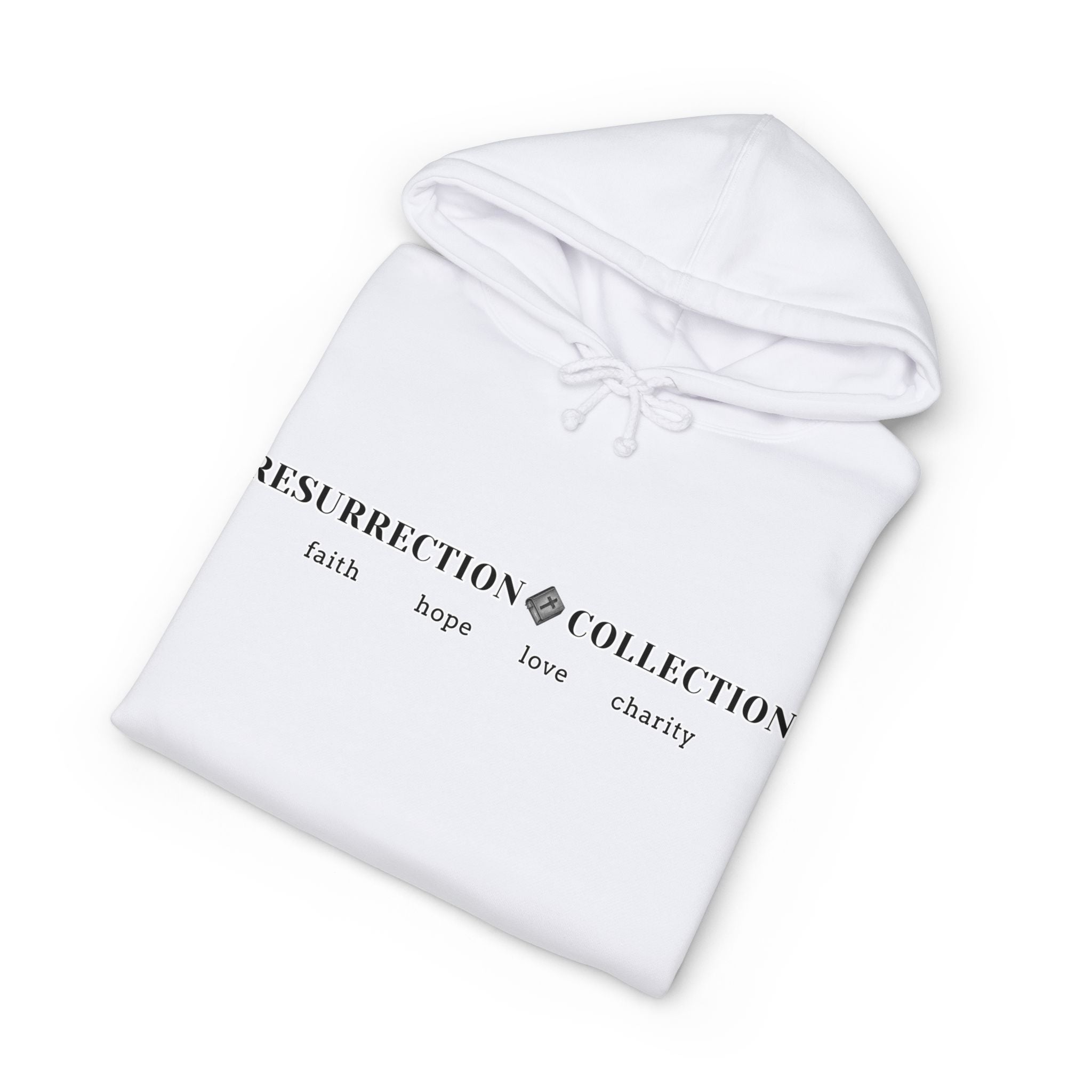 Resurrection Collection Hoodie — Faith, Hope, Love, Charity Pullover