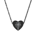 Engraved Heart Necklace — Cross Initials Personalized Religious Pendant