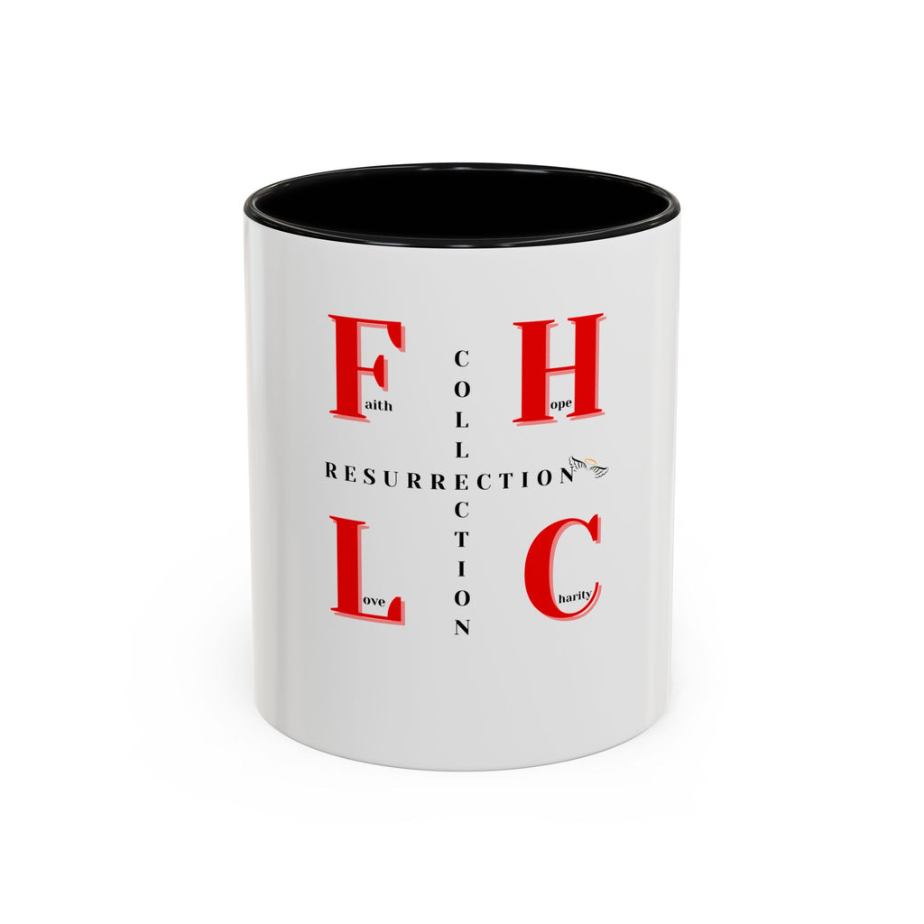 Resurrection Collection Accent Coffee Mug — Inspirational Christian Scripture Mug (11/15oz)