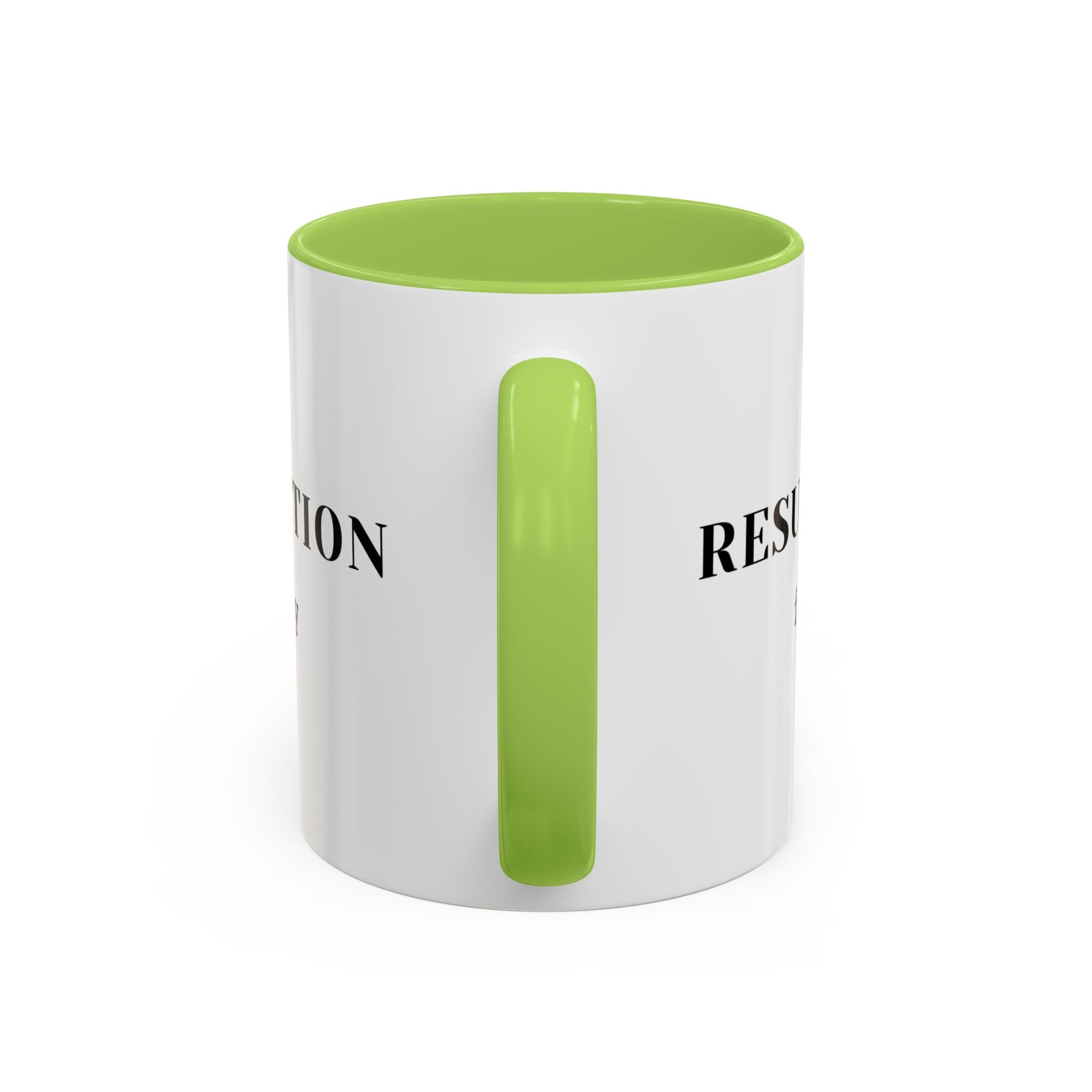 Faith Collection Accent Coffee Mug — Hope, Love, Charity Black-Trim Ceramic Mug
