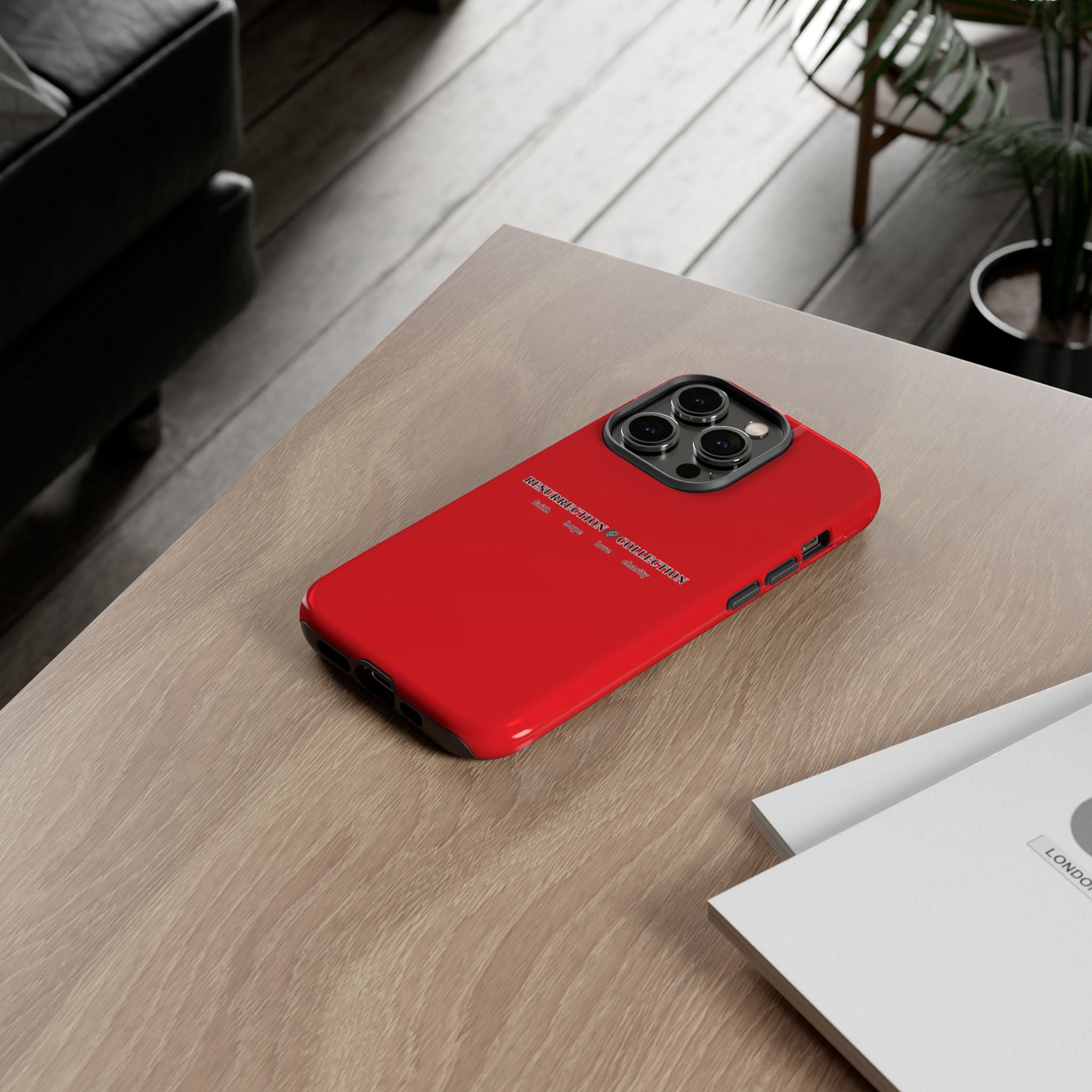 Resurrection Collection Red Tough Phone Case — Bold Religious Faith Design