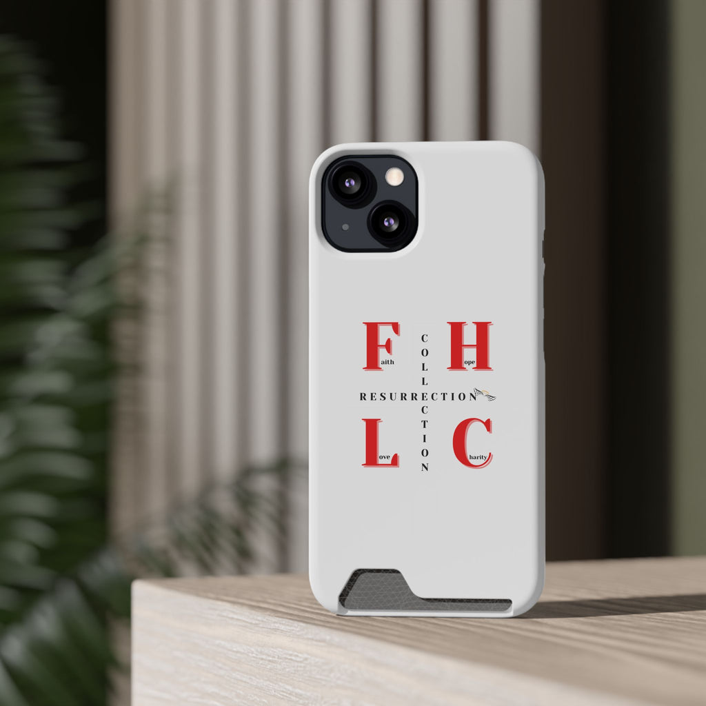 Phone Case with Card Holder — 'FHLC Resurrection Collection' Minimalist Protective Wallet Case