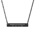 Engraved Horizontal Bar Necklace — Personalized Minimalist Pendant