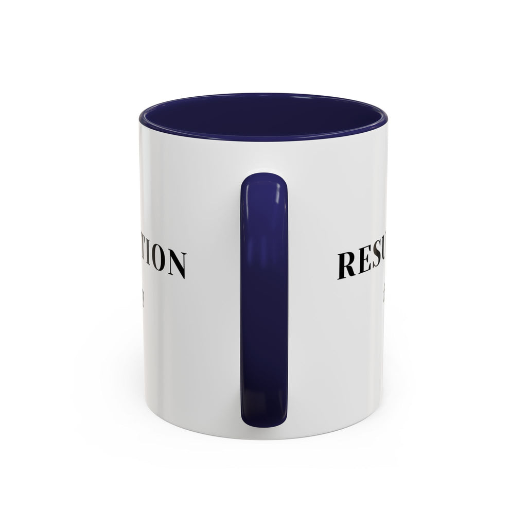 Faith Collection Accent Coffee Mug — Hope, Love, Charity Black-Trim Ceramic Mug