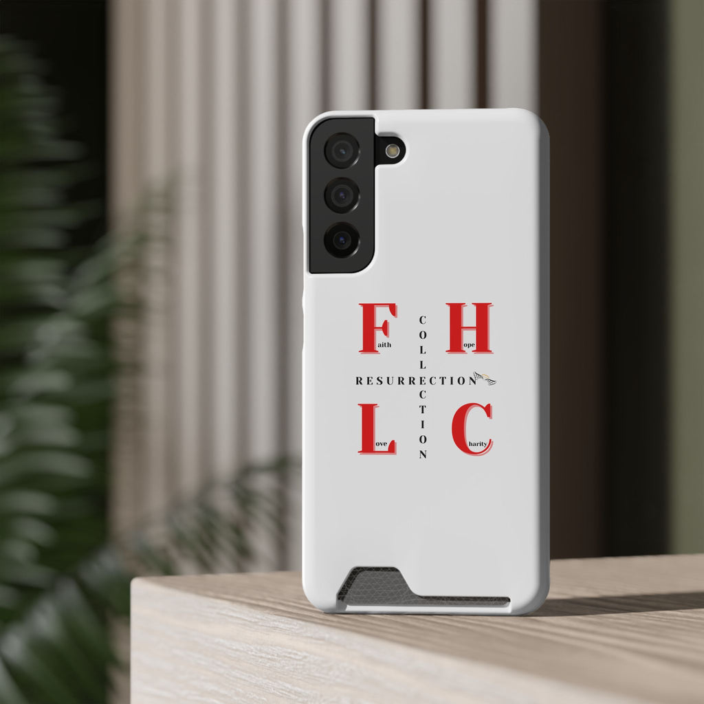 Phone Case with Card Holder — 'FHLC Resurrection Collection' Minimalist Protective Wallet Case