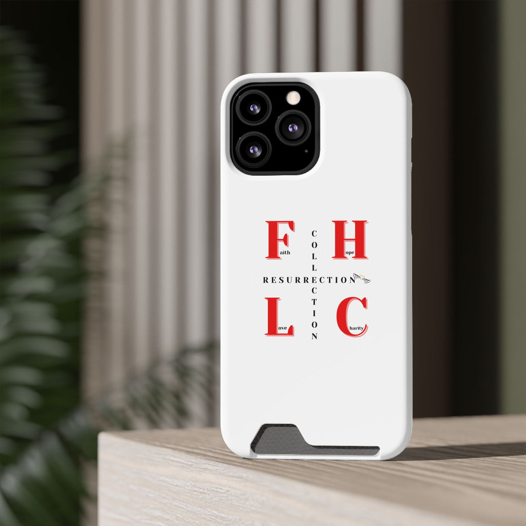 Phone Case with Card Holder — 'FHLC Resurrection Collection' Minimalist Protective Wallet Case