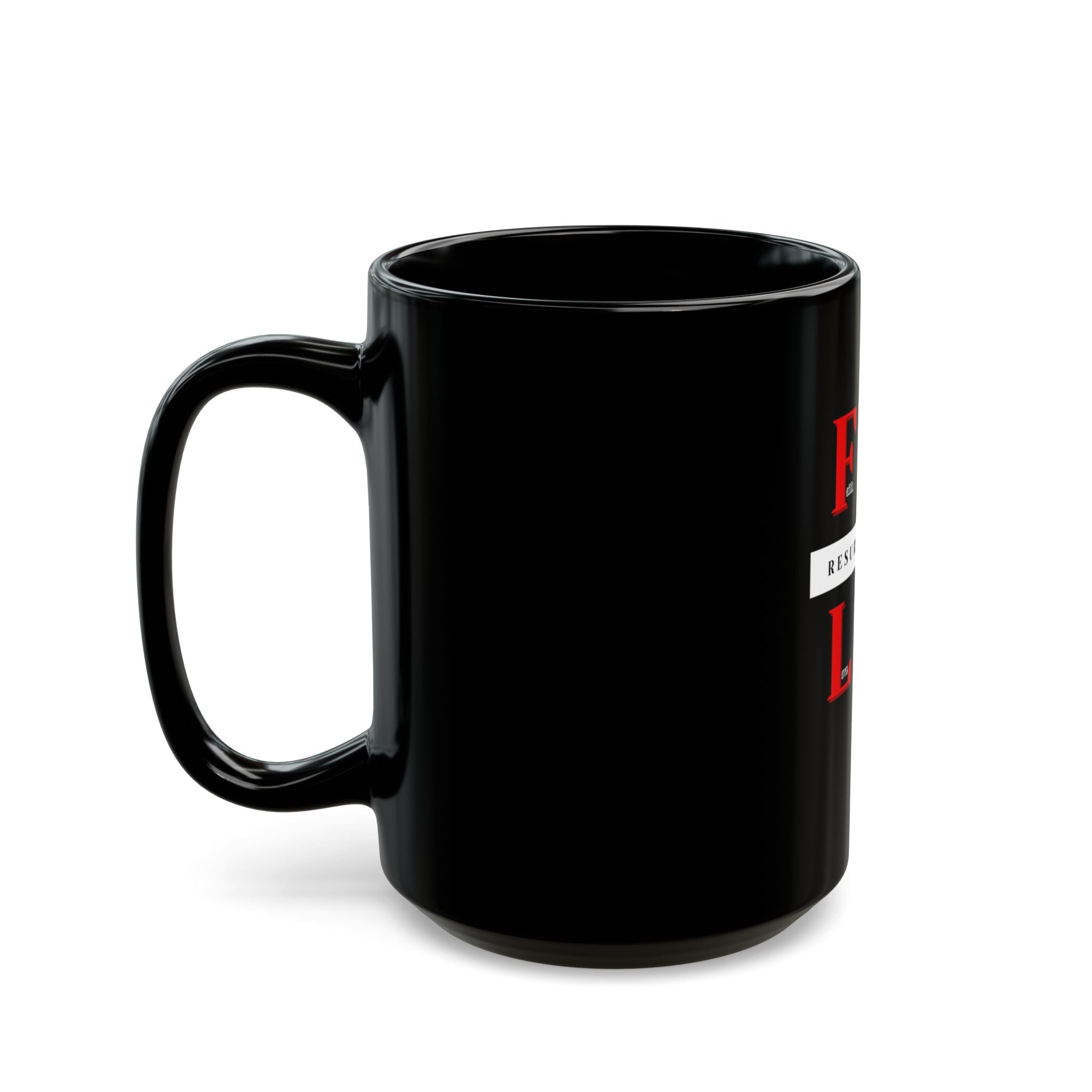 Resurrection Collection Cross Black Mug – Faith-Inspired Coffee Cup (11oz/15oz)