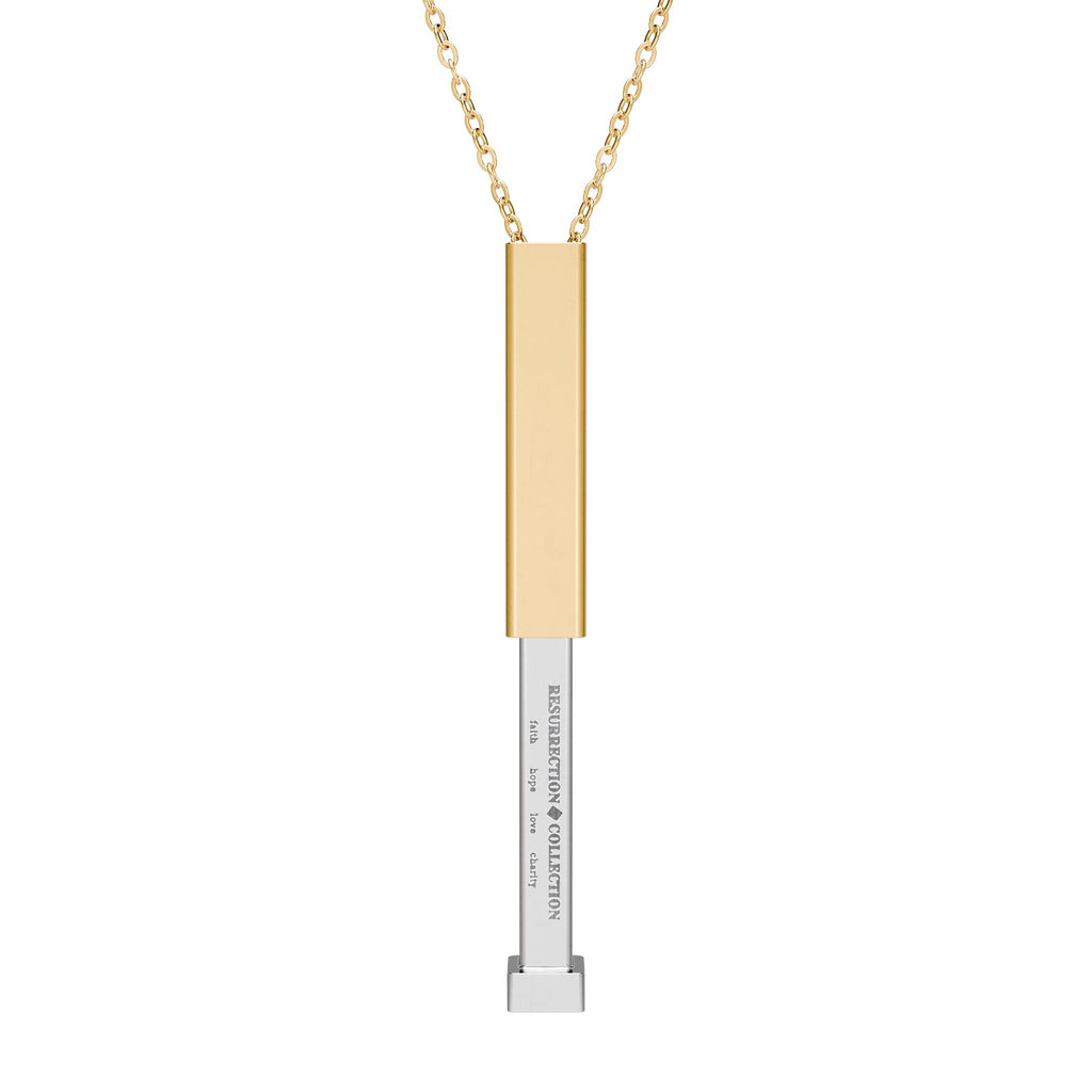 Hidden Message Engraved Sliding Bar Necklace — Personalized Secret Message Jewelry