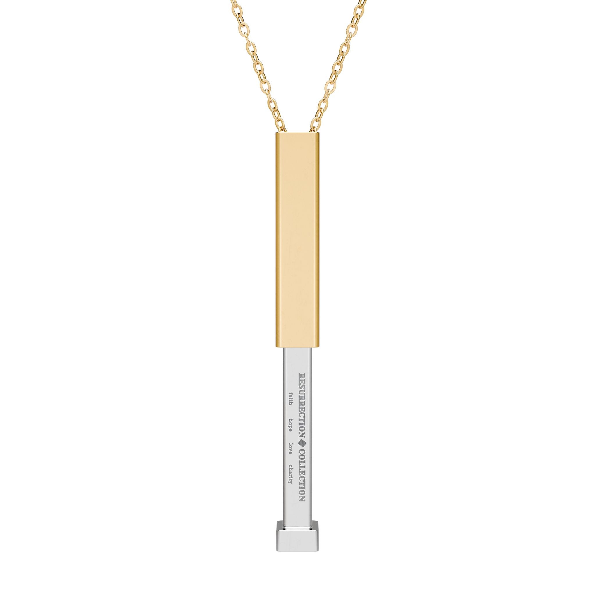 Hidden Message Engraved Sliding Bar Necklace — Personalized Secret Message Jewelry