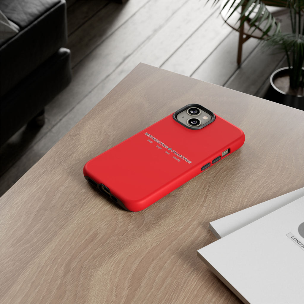 Resurrection Collection Red Tough Phone Case — Bold Religious Faith Design