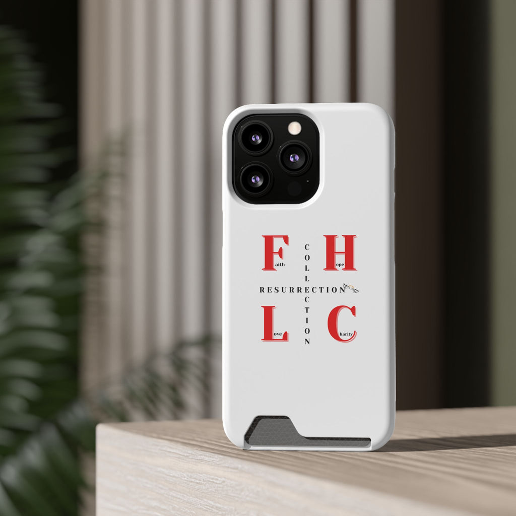 Phone Case with Card Holder — 'FHLC Resurrection Collection' Minimalist Protective Wallet Case