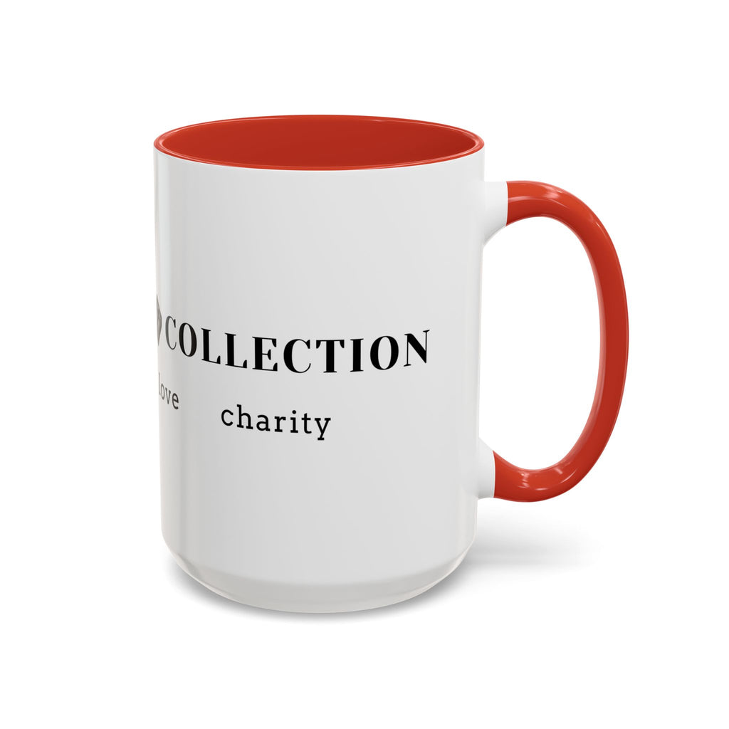 Faith Collection Accent Coffee Mug — Hope, Love, Charity Black-Trim Ceramic Mug