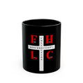 Resurrection Collection Cross Black Mug – Faith-Inspired Coffee Cup (11oz/15oz)