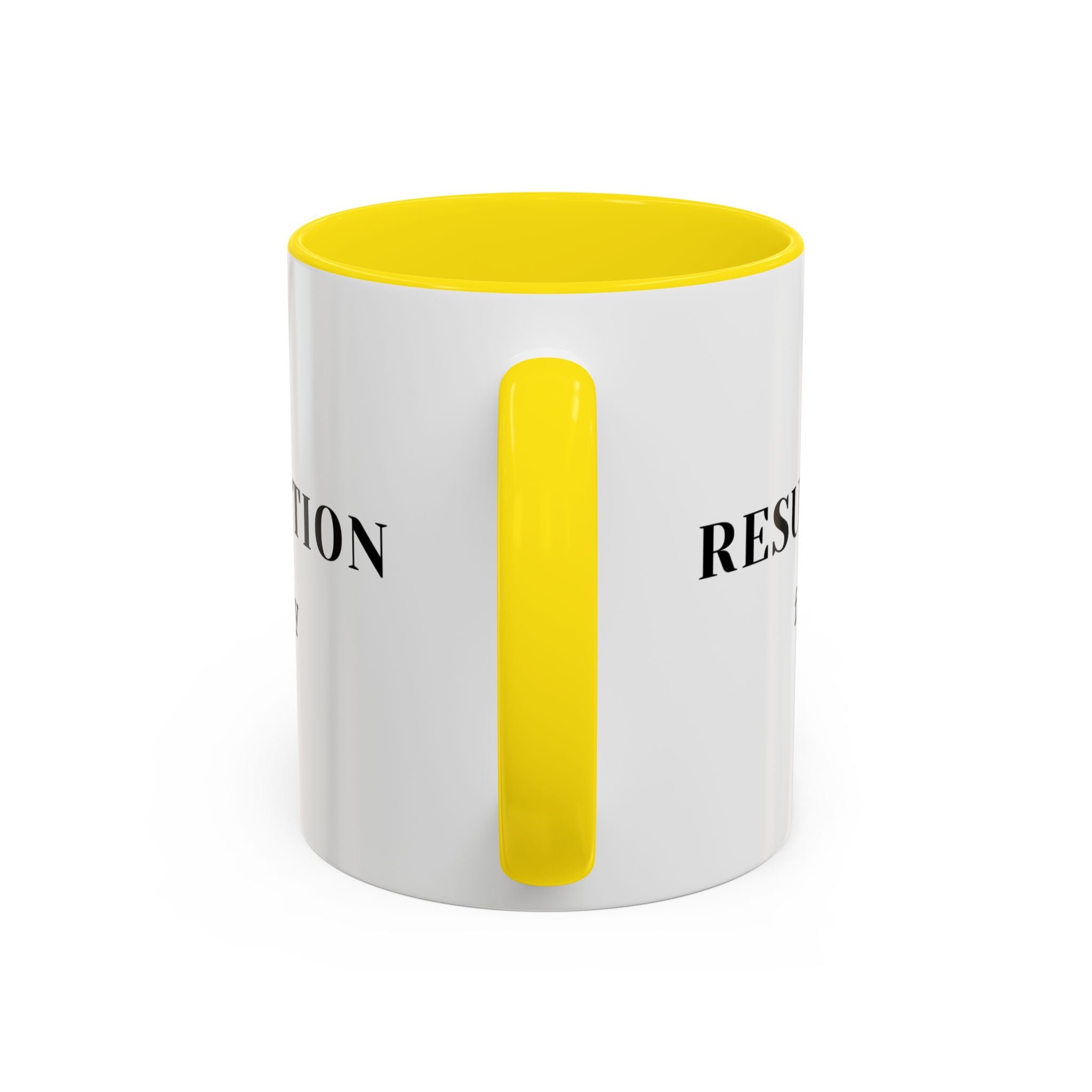 Faith Collection Accent Coffee Mug — Hope, Love, Charity Black-Trim Ceramic Mug