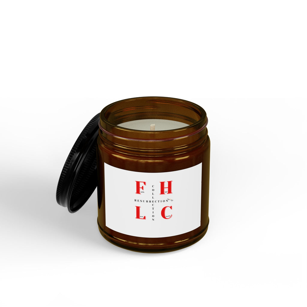 Soy Scented Candle Jar — Amber Glass with Black Lid (4oz & 9oz)