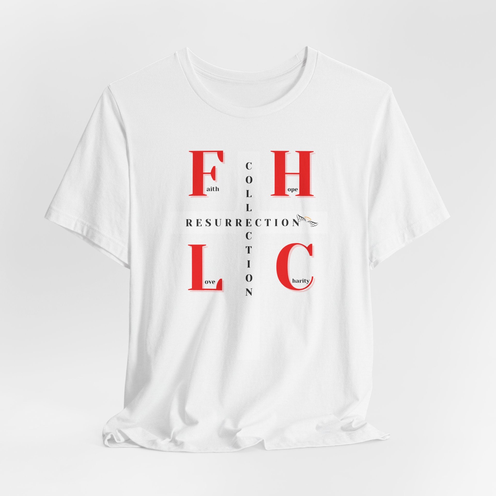 Resurrection Collection Graphic Tee – Faith Hope Love Shirt