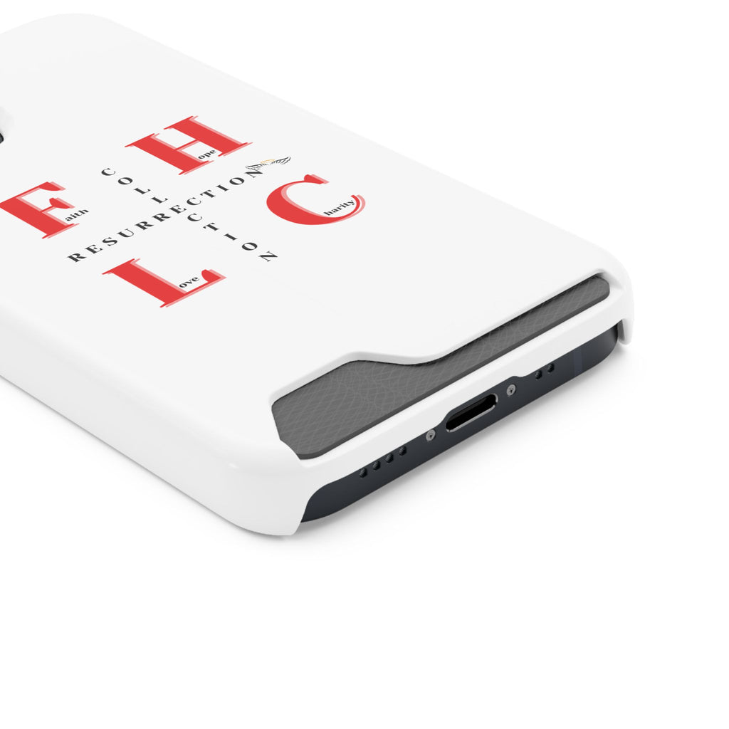 Phone Case with Card Holder — 'FHLC Resurrection Collection' Minimalist Protective Wallet Case