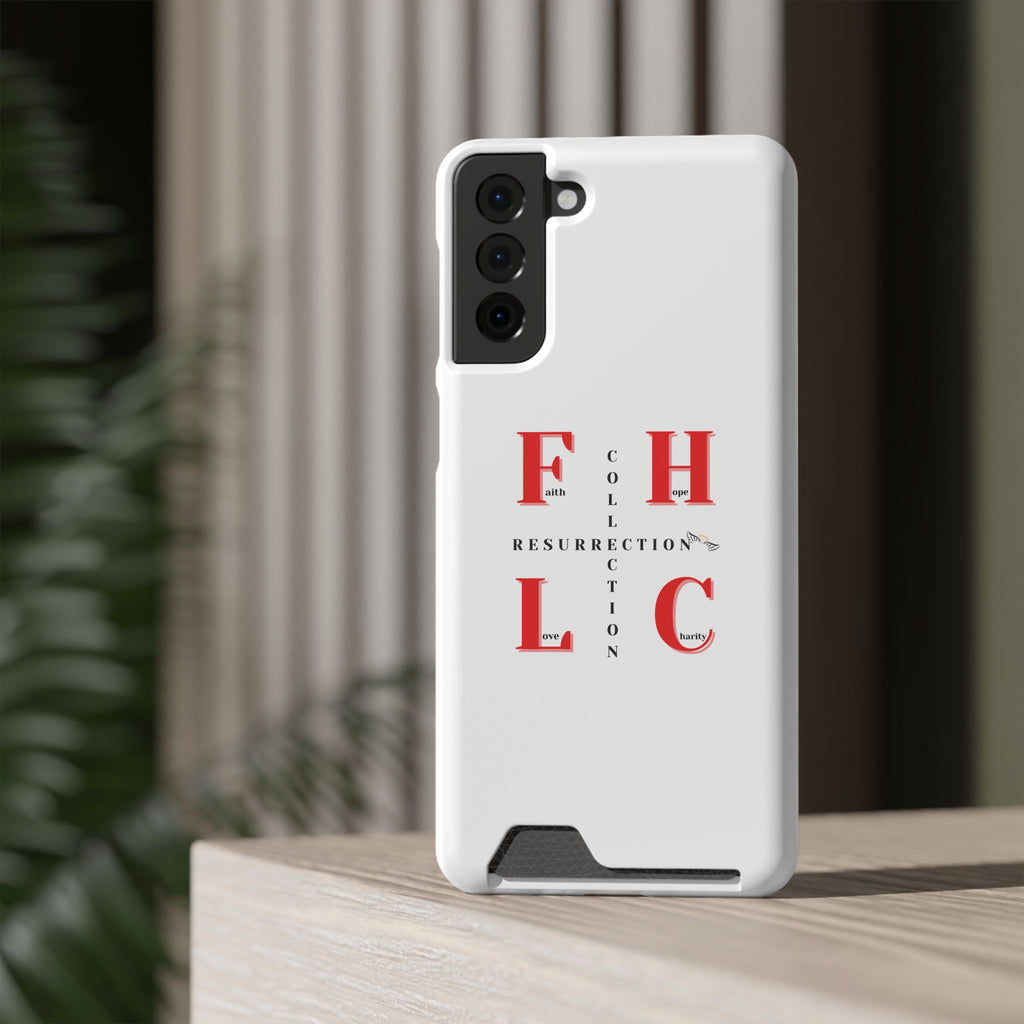 Phone Case with Card Holder — 'FHLC Resurrection Collection' Minimalist Protective Wallet Case