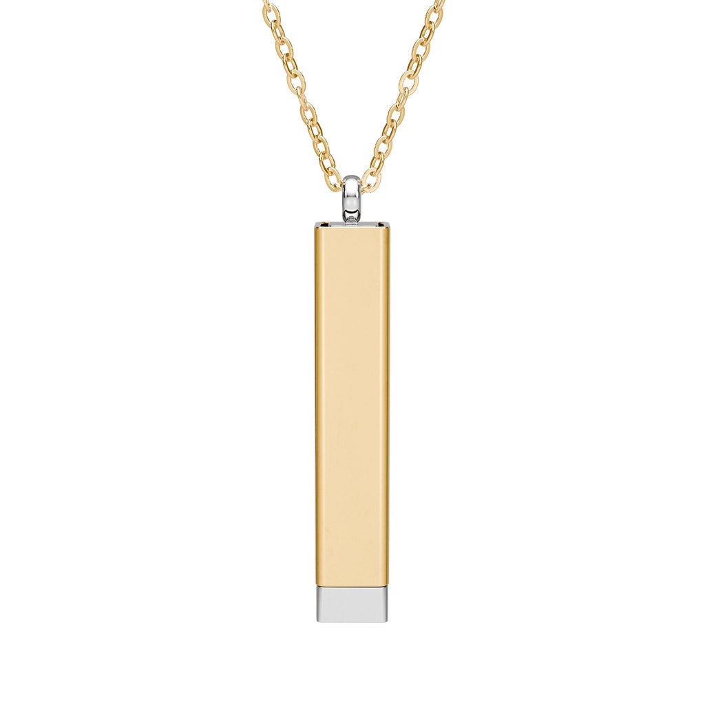 Hidden Message Engraved Sliding Bar Necklace — Personalized Secret Message Jewelry