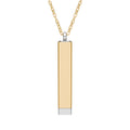 Hidden Message Engraved Sliding Bar Necklace — Personalized Secret Message Jewelry