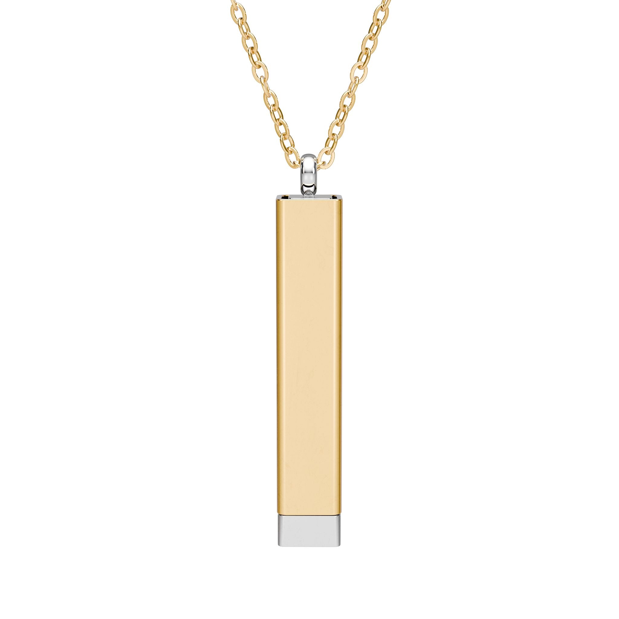 Hidden Message Engraved Sliding Bar Necklace — Personalized Secret Message Jewelry