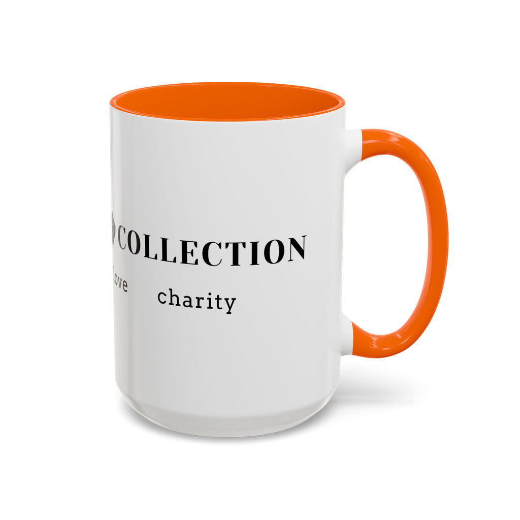 Faith Collection Accent Coffee Mug — Hope, Love, Charity Black-Trim Ceramic Mug