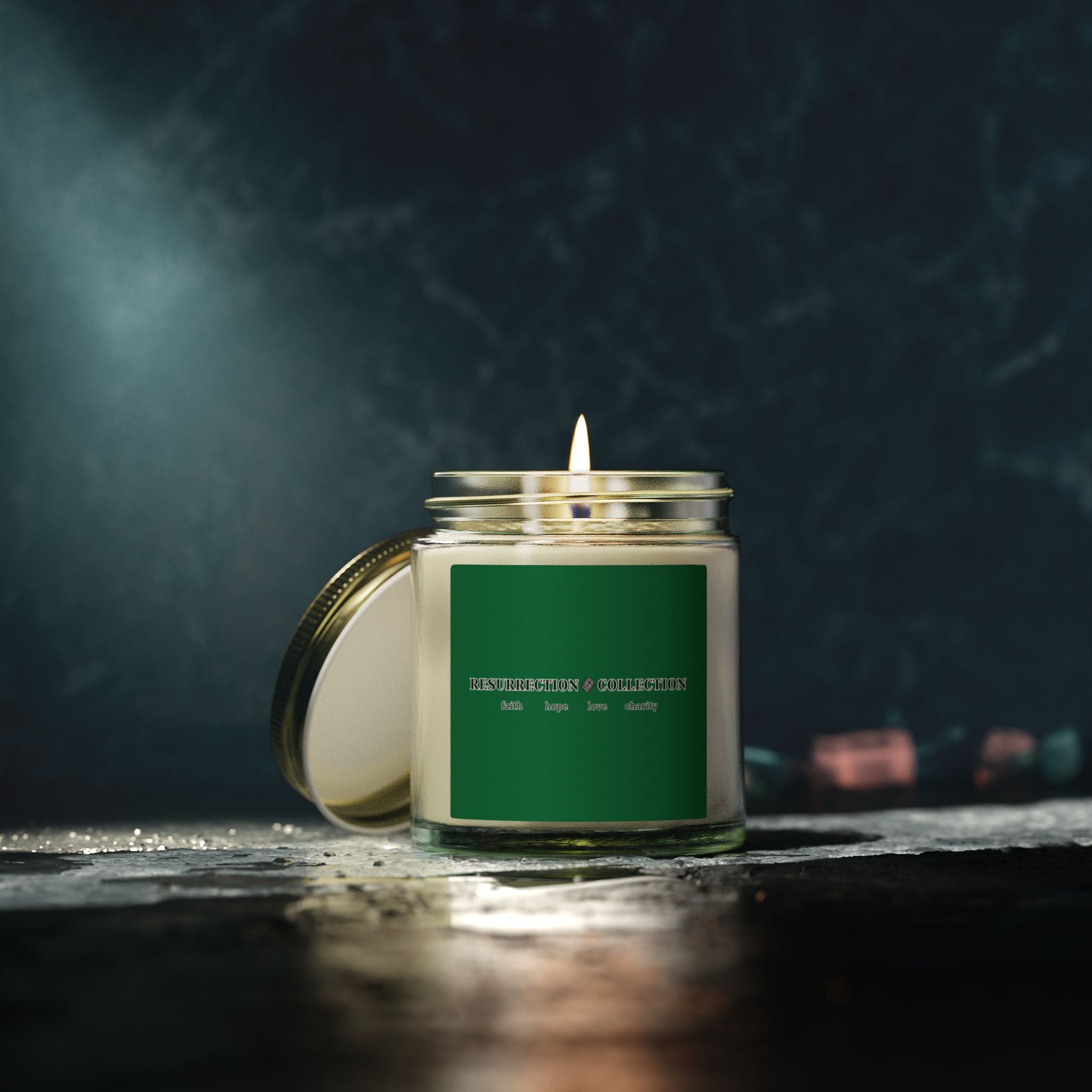 Coconut Apricot Scented Candle (4oz & 9oz) — Coconut Apricot Wax Jar — Resurrection Collection