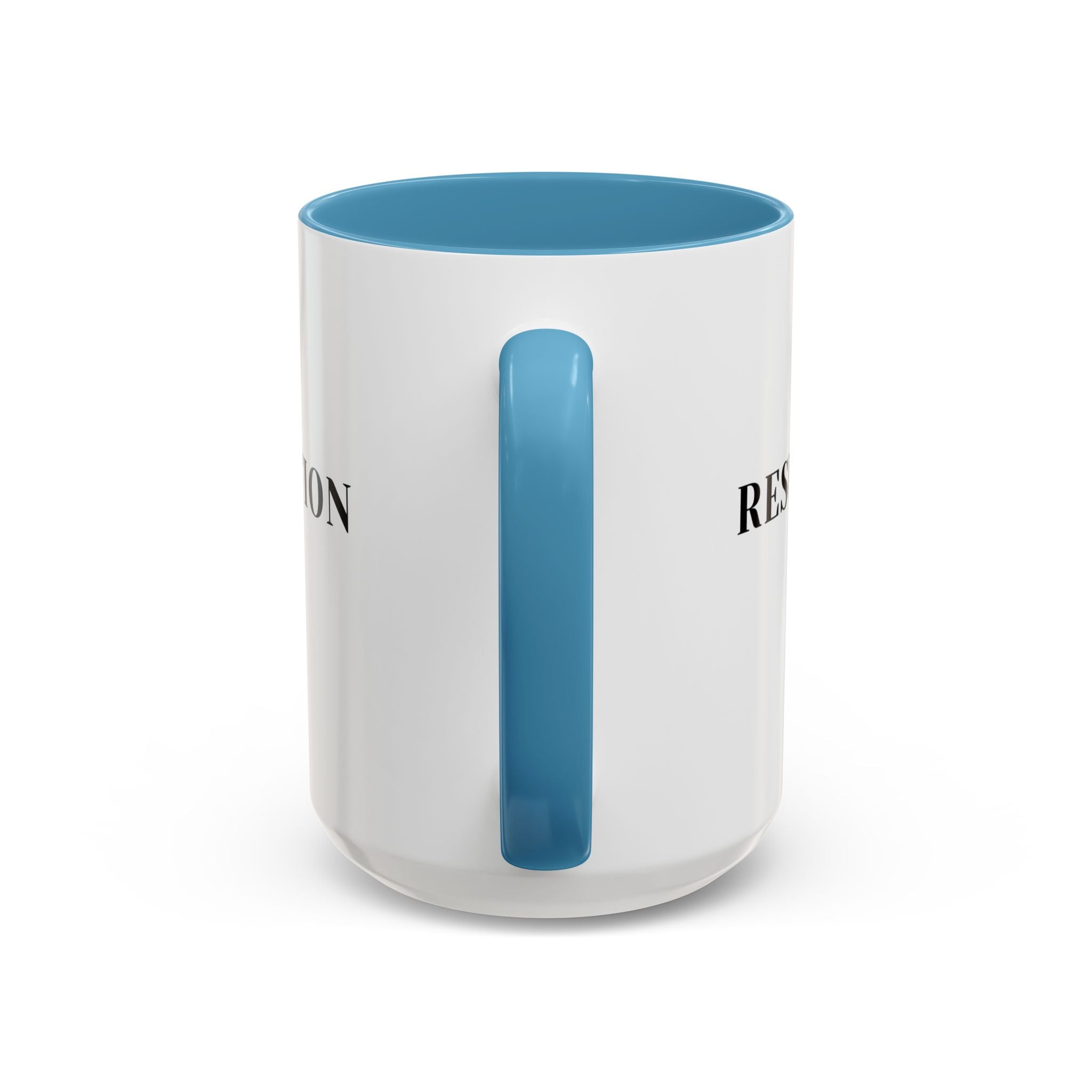 Faith Collection Accent Coffee Mug — Hope, Love, Charity Black-Trim Ceramic Mug