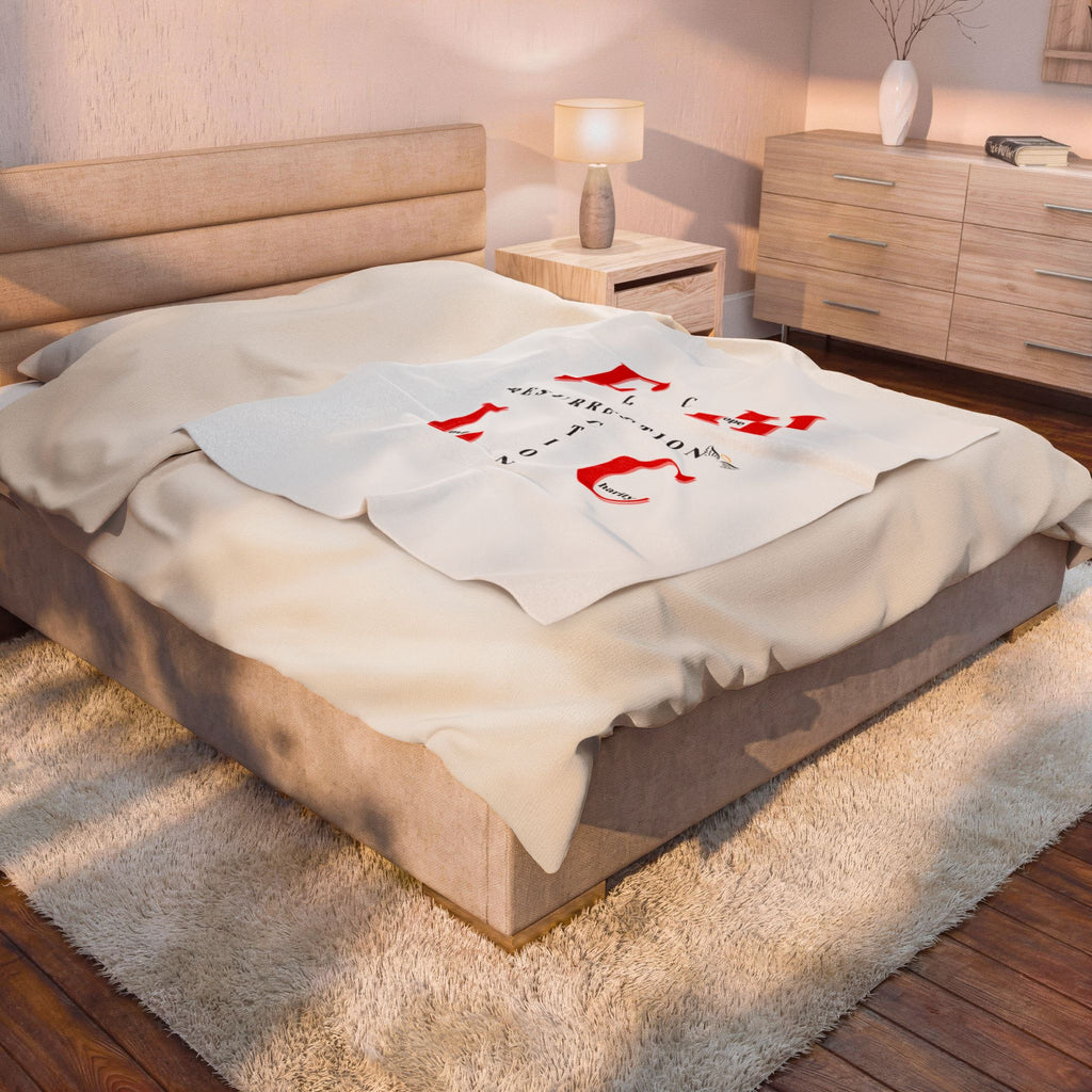 Resurrection Collection Velveteen Plush Blanket — Faith, Hope, Love Design