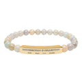 Natural Stone Stretch Bar Bracelet (Engraving)