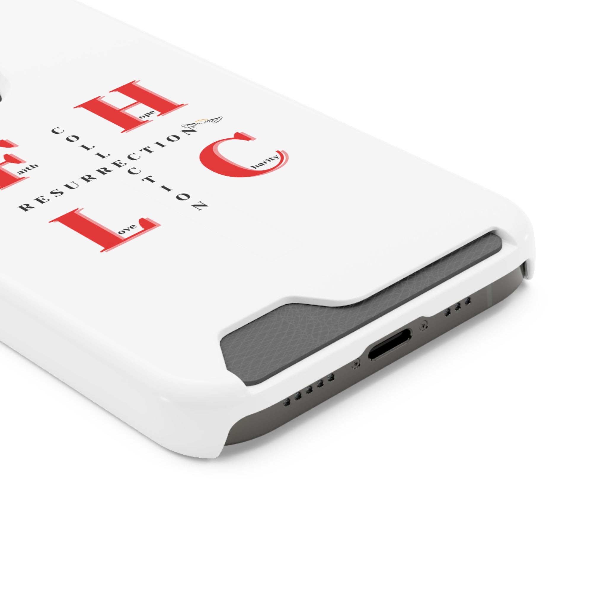 Phone Case with Card Holder — 'FHLC Resurrection Collection' Minimalist Protective Wallet Case