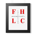 Resurrection Collection Framed Poster — Faith Hope Love Charity Vertical Art