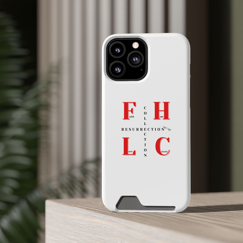 Phone Case with Card Holder — 'FHLC Resurrection Collection' Minimalist Protective Wallet Case