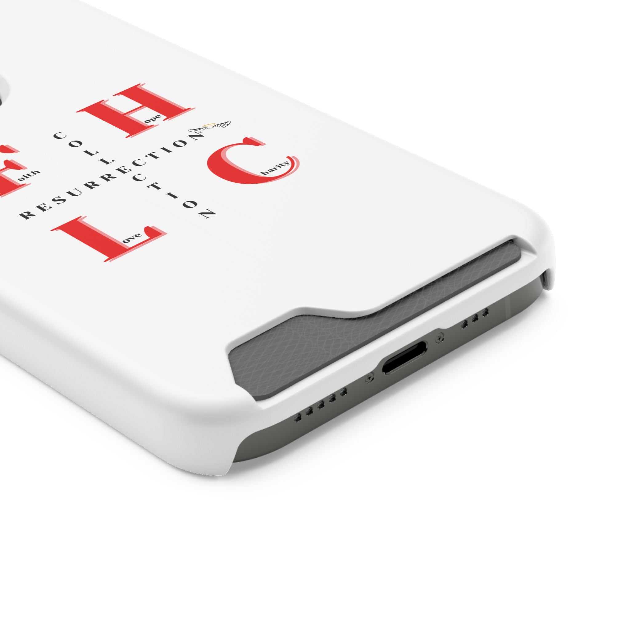 Phone Case with Card Holder — 'FHLC Resurrection Collection' Minimalist Protective Wallet Case