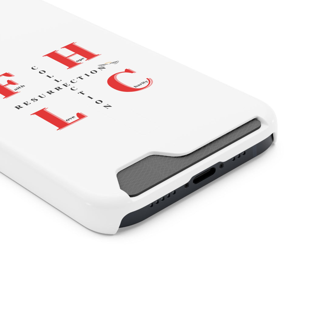 Phone Case with Card Holder — 'FHLC Resurrection Collection' Minimalist Protective Wallet Case