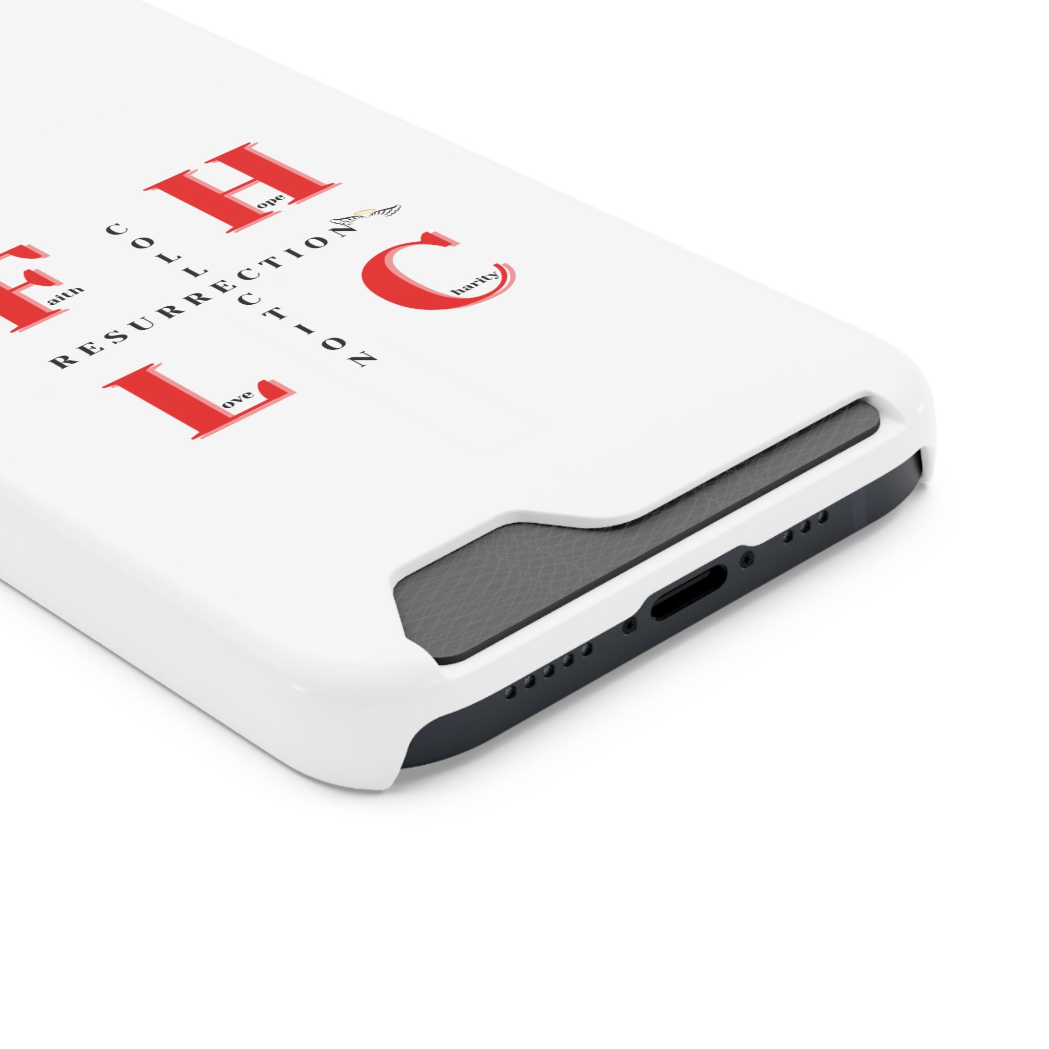 Phone Case with Card Holder — 'FHLC Resurrection Collection' Minimalist Protective Wallet Case