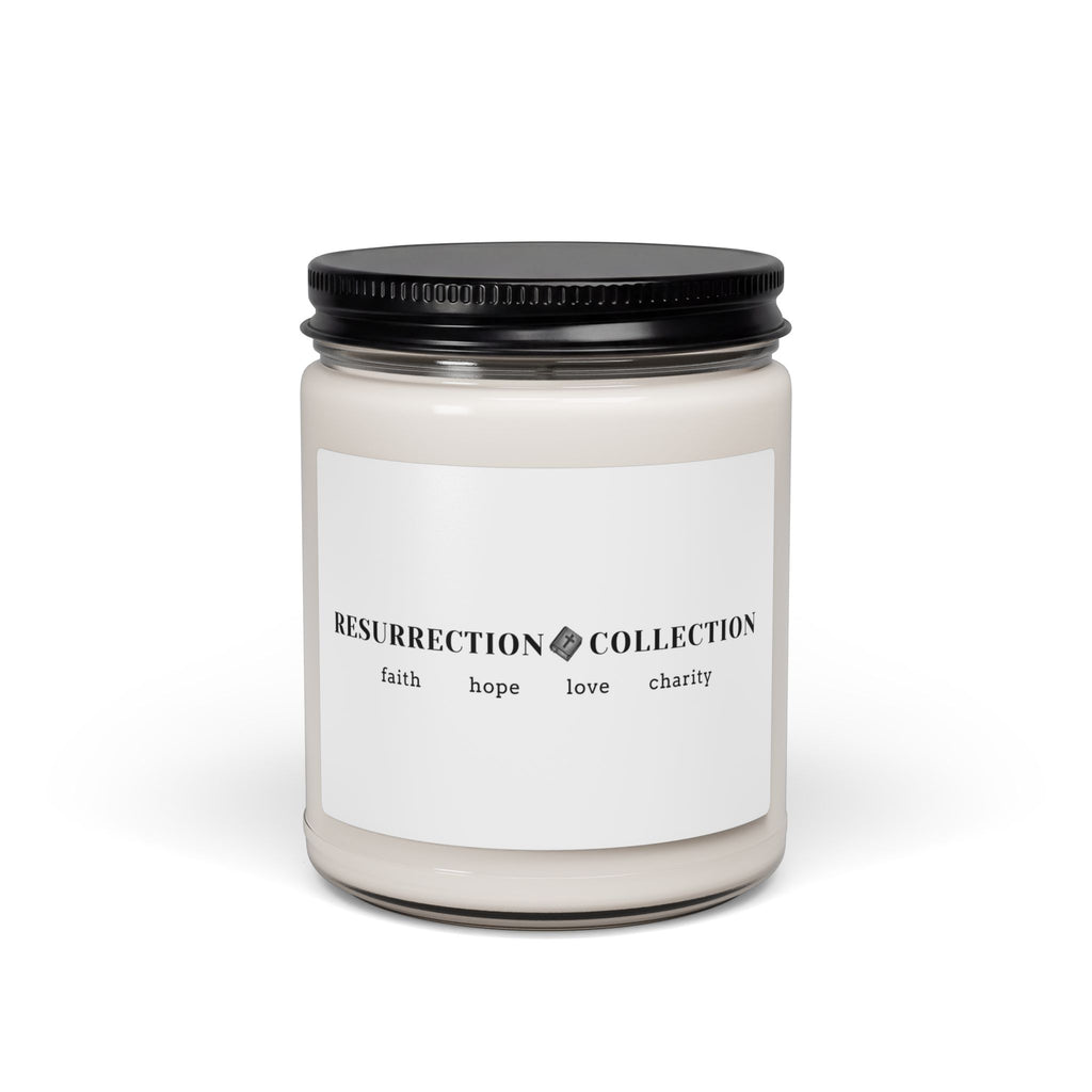 Resurrection Collection Soy Candle – 9oz Scented Jar (Faith • Hope • Love • Charity)