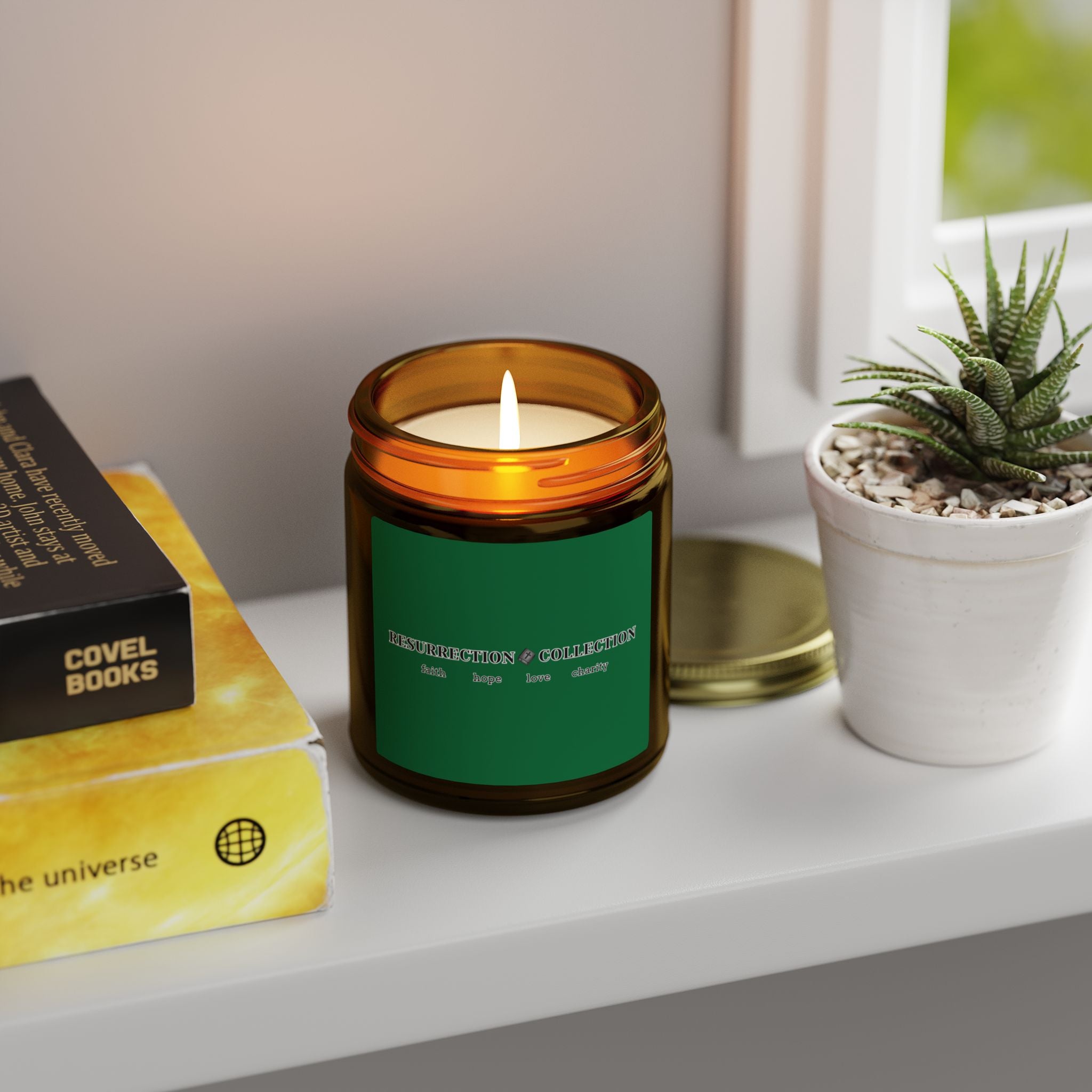 Coconut Apricot Scented Candle (4oz & 9oz) — Coconut Apricot Wax Jar — Resurrection Collection
