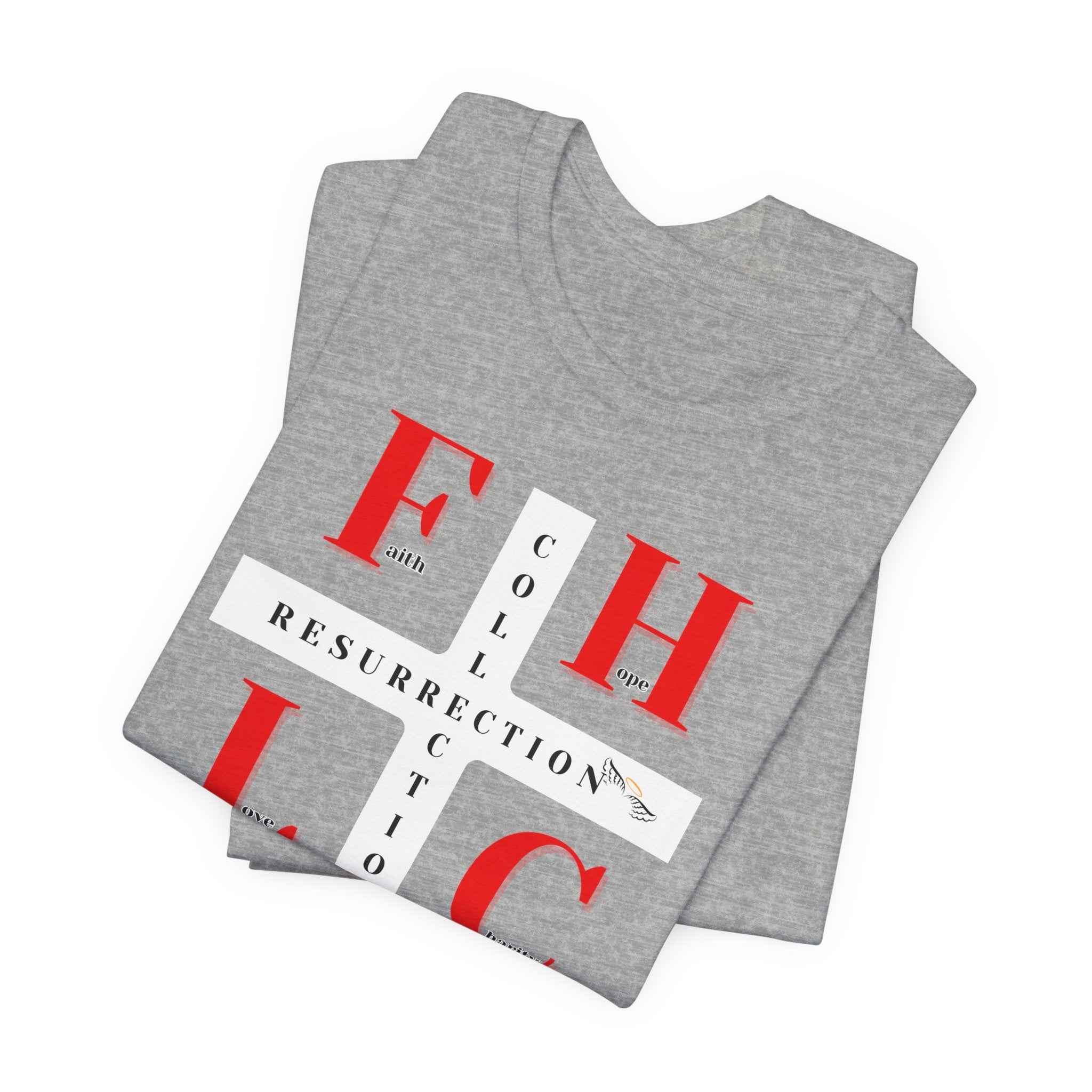 Resurrection Collection Graphic Tee – Faith Hope Love Shirt