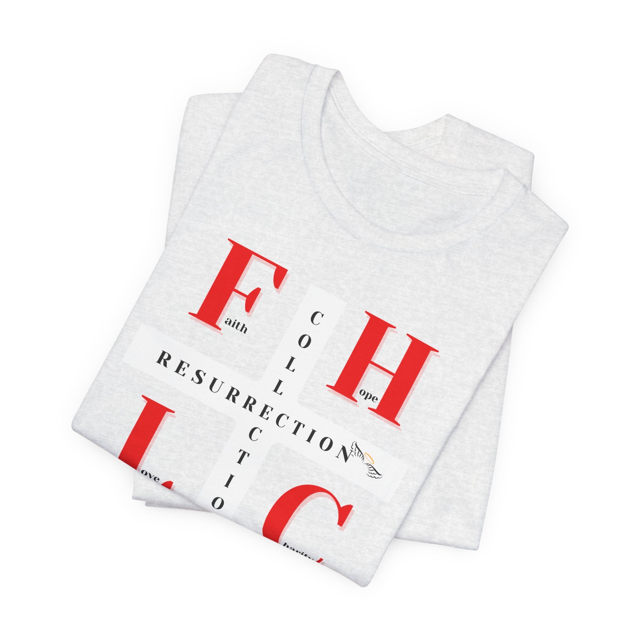 Resurrection Collection Graphic Tee – Faith Hope Love Shirt