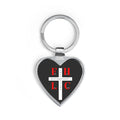 Resurrection Cross Heart Keychain — Christian Faith Gift