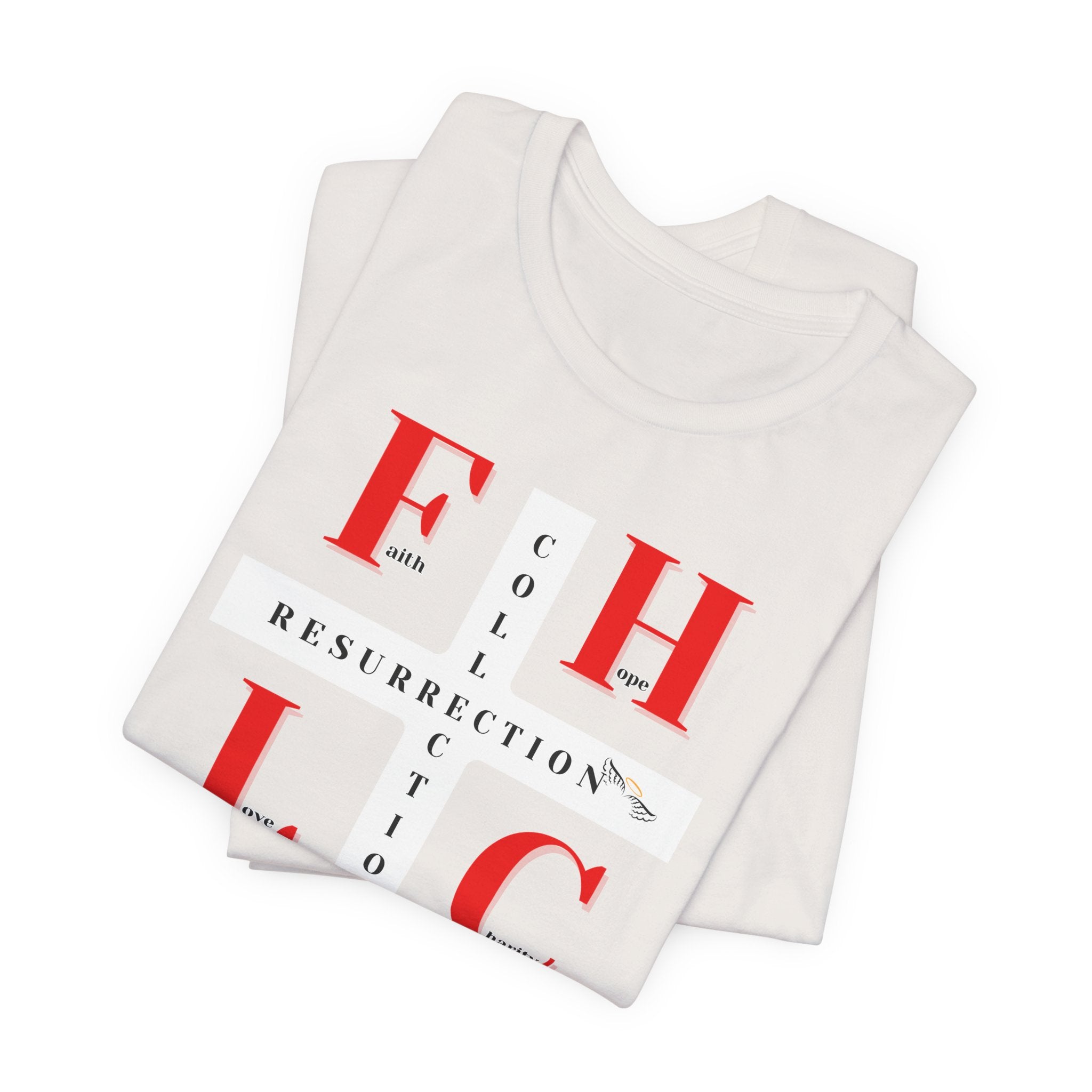 Resurrection Collection Graphic Tee – Faith Hope Love Shirt
