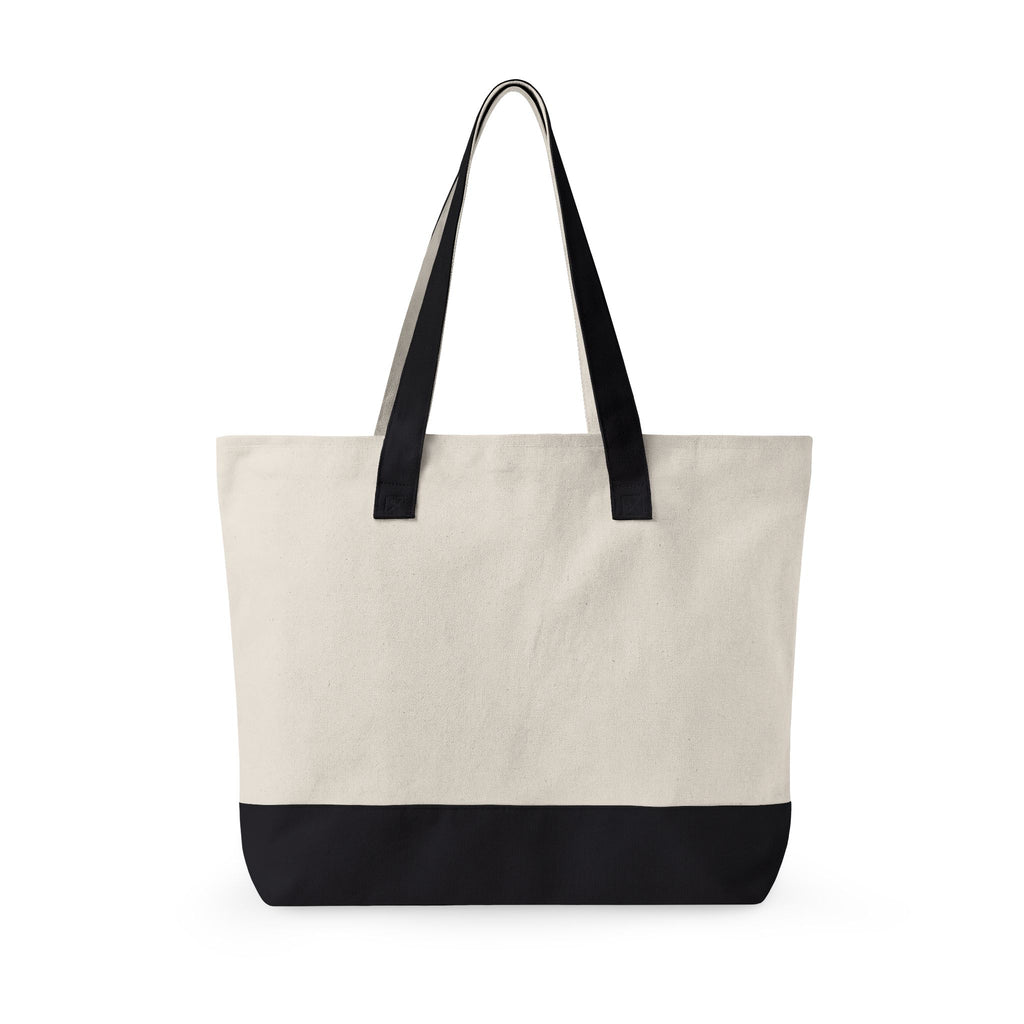Canvas Zipper Tote Bag — Everyday Market Tote with Front Zip Pocket