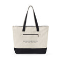 Canvas Zipper Tote Bag — Everyday Market Tote with Front Zip Pocket