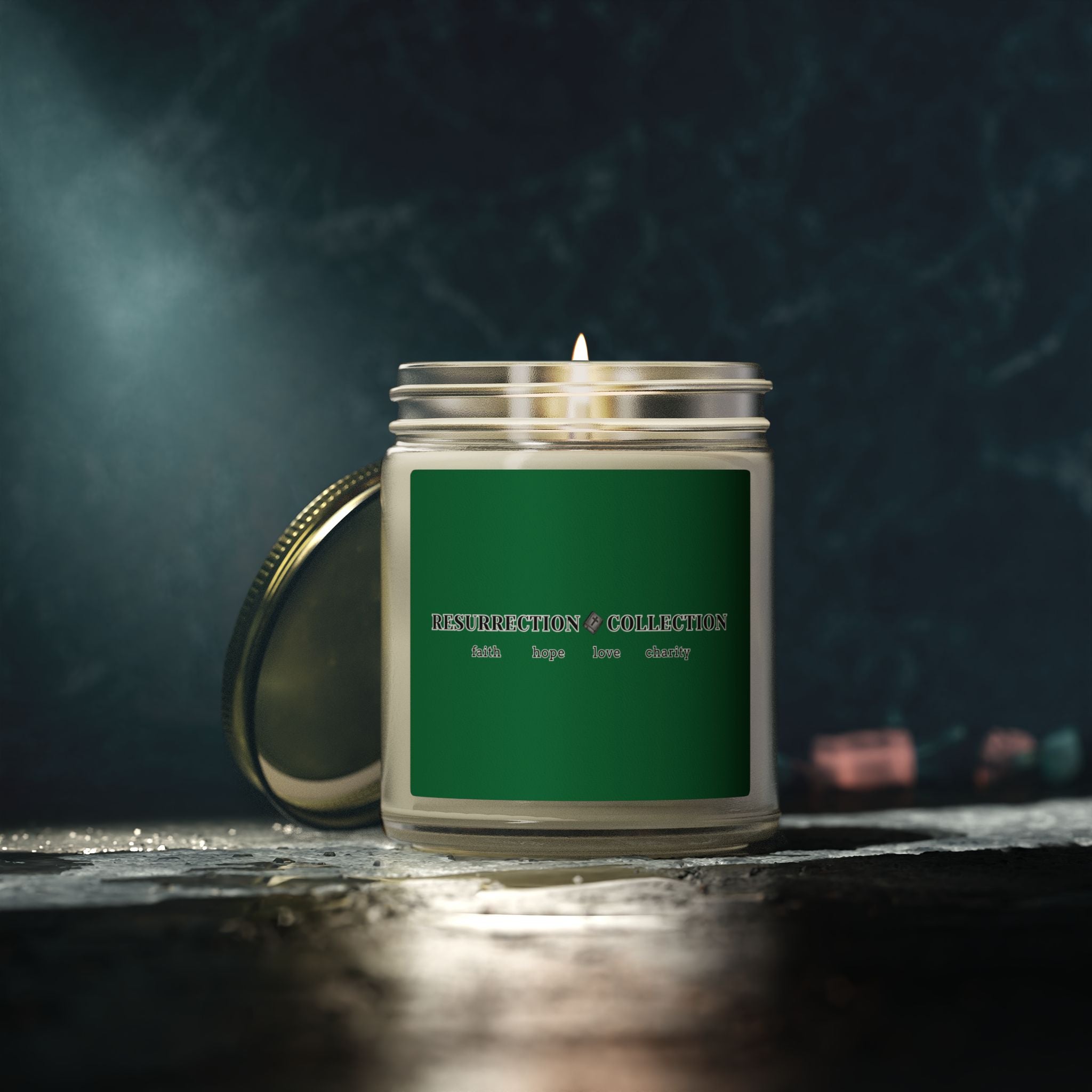 Coconut Apricot Scented Candle (4oz & 9oz) — Coconut Apricot Wax Jar — Resurrection Collection