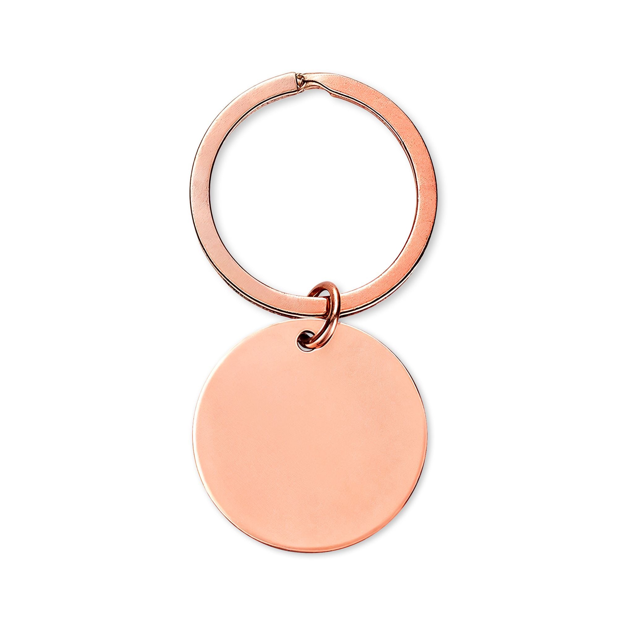Engravable Stainless Steel Round Keychain — Personalized Photo/Name Token