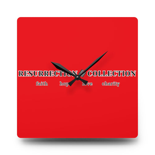 Acrylic Wall Clock — Minimal 'Resurrection Collection' Faith, Hope, Charity Wall Clock