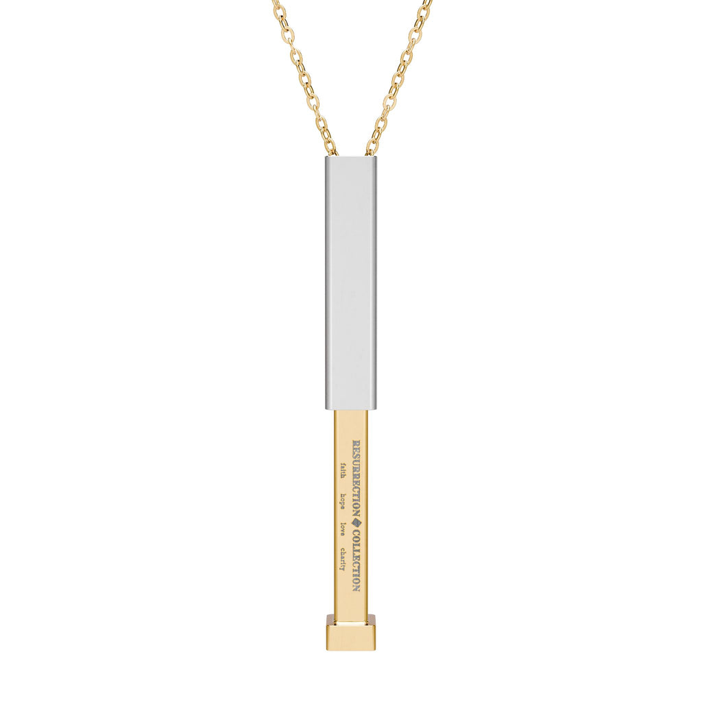 Hidden Message Engraved Sliding Bar Necklace — Personalized Secret Message Jewelry